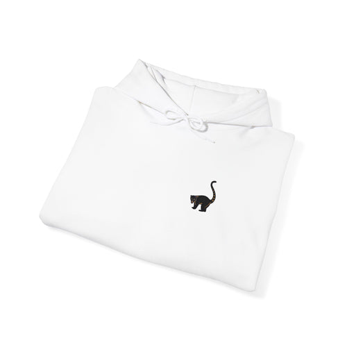 Coati embroidered hoodie by Printify featuring wildlife embroidery, unisex casual hoodie with nature-inspired design.