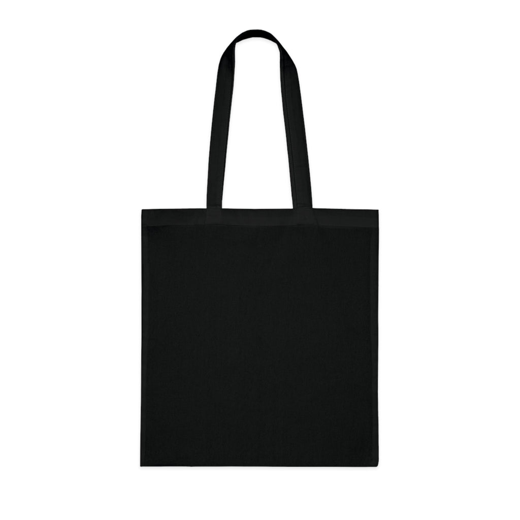 Printify Monogram Circle Cotton Tote bag with WH logo, durable canvas design, ideal for everyday carrying and stylish use.