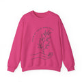 Printify Grow At Your Own Pace crewneck sweatshirt featuring minimalist line art design on soft fabric.