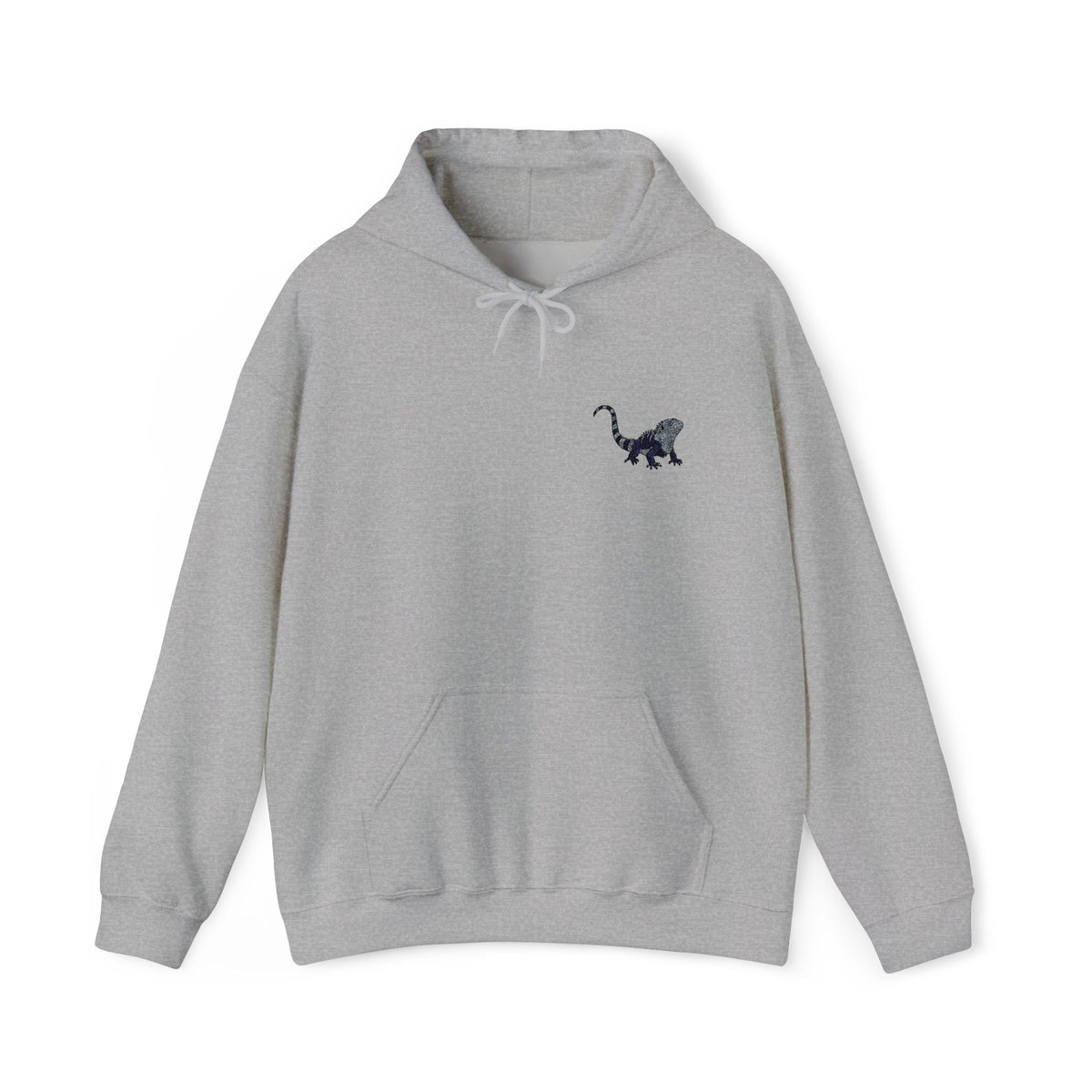 Iguana embroidered hoodie from Printify featuring wildlife-inspired embroidery on a premium unisex hoodie, perfect for everyday wear.
