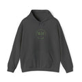 Green WyldeHaven logo embroidered hoodie by Printify, showcasing a cozy hoodie with detailed embroidered logo on the front.