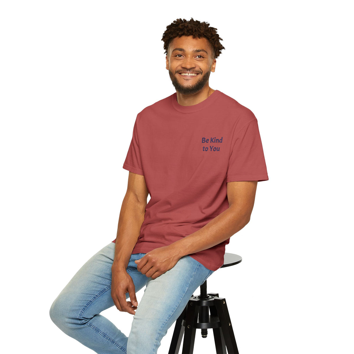 Light gray Be Kind to You T-Shirt with minimalist positive message printed on front, casual fit, from Printify.