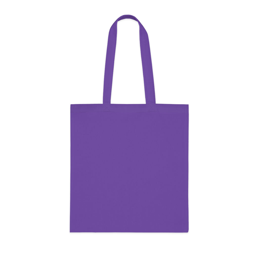 Printify Monogram Circle Cotton Tote bag with WH logo, featuring durable canvas material and stylish design.
