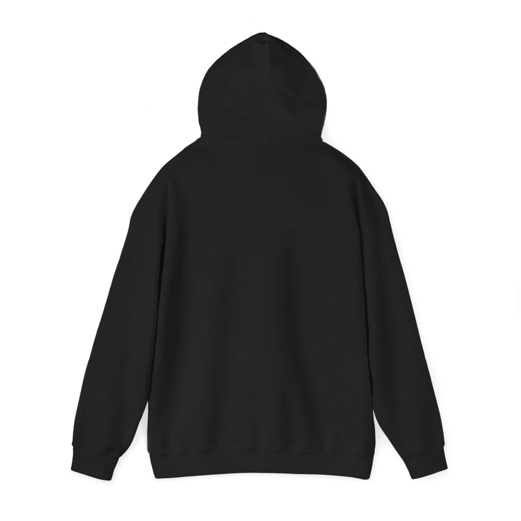 Gray Monogram Circle Hoodie by Printify featuring WyldeHaven Apparel Est. 2026 logo on the front, casual sweatshirt style.
