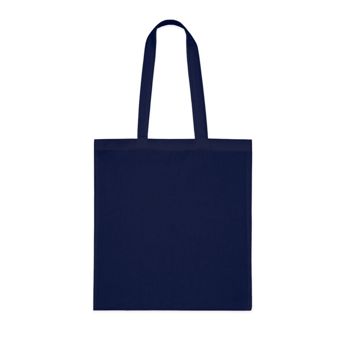 Printify Monogram Circle cotton tote bag with WH logo, stylish canvas bag featuring a circular monogram design.