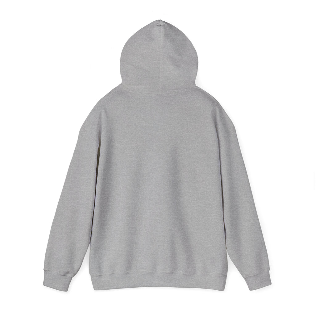 Black hoodie featuring a monogram circle WyldeHaven Apparel Est. 2026 logo, made by Printify, with a soft, comfortable fit.