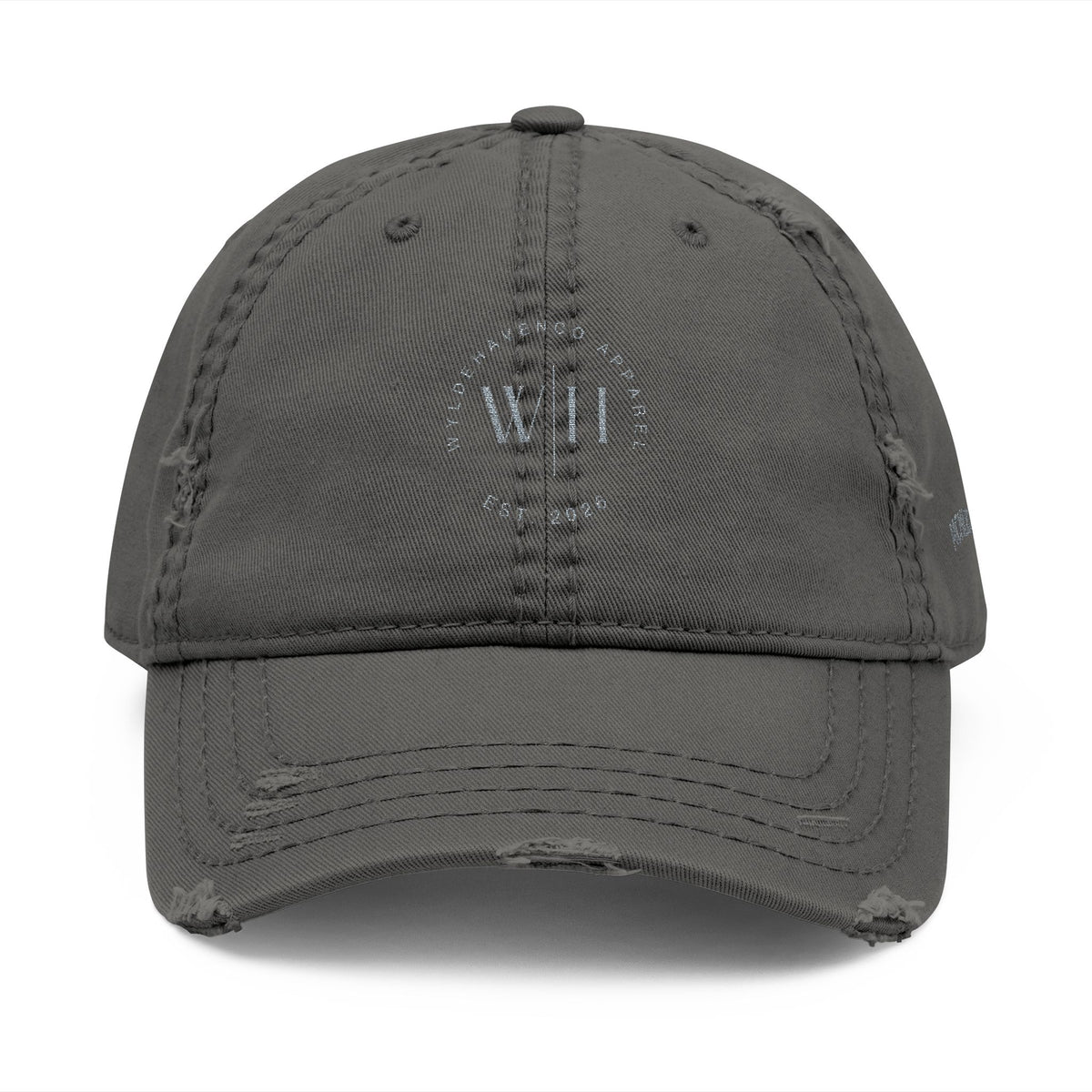 Personalised Roman Numeral Dad Hat by Printify, embroidered distressed vintage cotton baseball cap with custom design