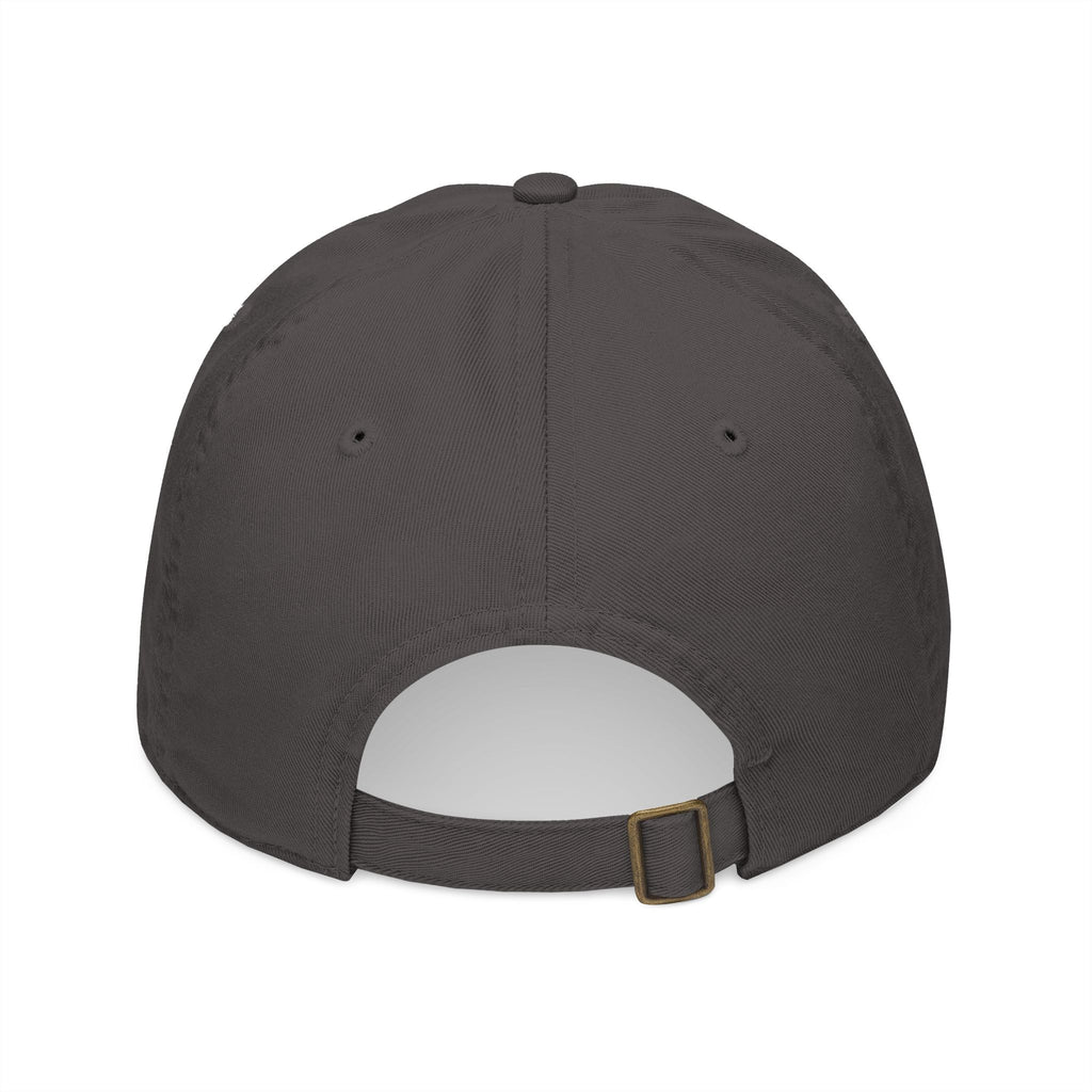Organic embroidered baseball cap by Printify featuring a minimal casual design and unique "One of a Kind" embroidery.