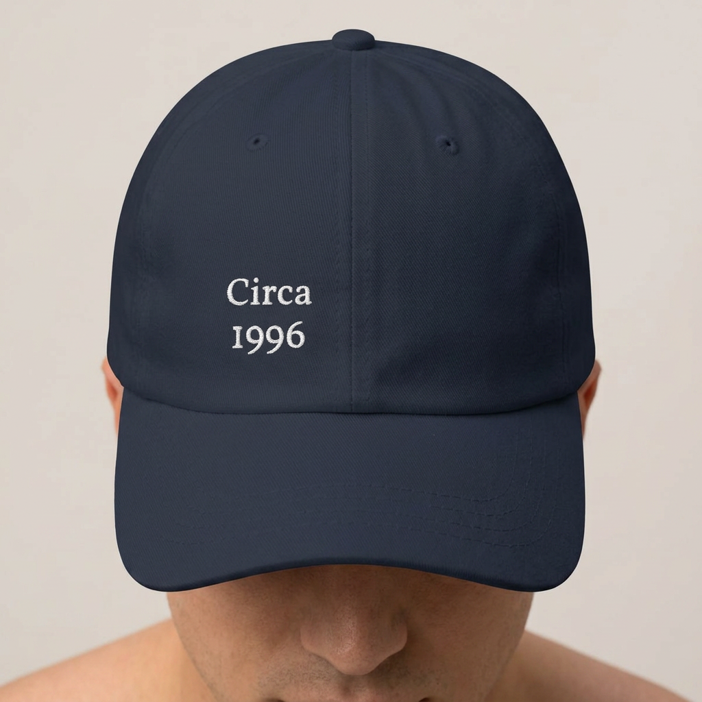 Personalised "Circa" Year Embroidered Baseball Cap | Custom Date Dad Hat