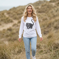 Printify Coati long sleeve wildlife graphic T-shirt from WyldeLife Collection, featuring a detailed coati illustration on the front.
