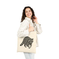 Vintage raccoon canvas tote bag by Printify featuring eco-friendly wildlife design perfect for shopping or everyday use.