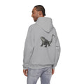 Printify Iguana graphic hoodie featuring a large wildlife back print, part of Wyldelife Collection, showcasing a detailed iguana design.