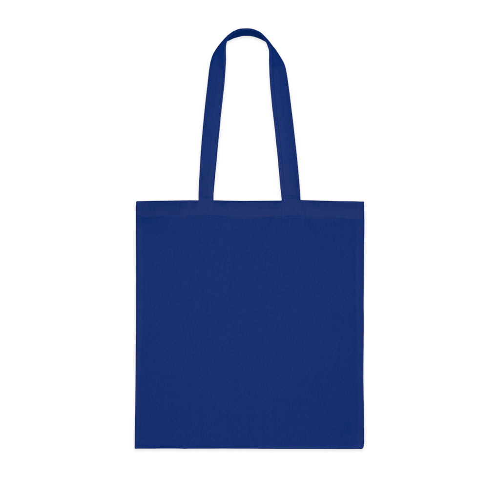 Printify Monogram Circle Cotton Tote bag featuring WH logo design, durable canvas material, and spacious carry capacity.