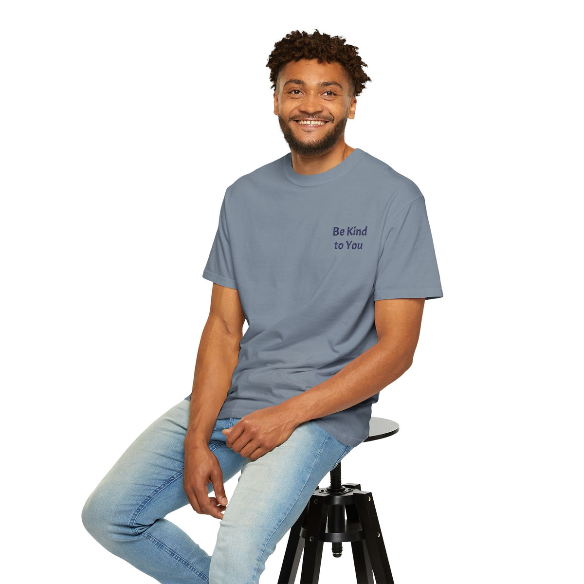 Light gray "Be Kind to You" minimalist print T-shirt by Printify, featuring a positive message on soft fabric.
