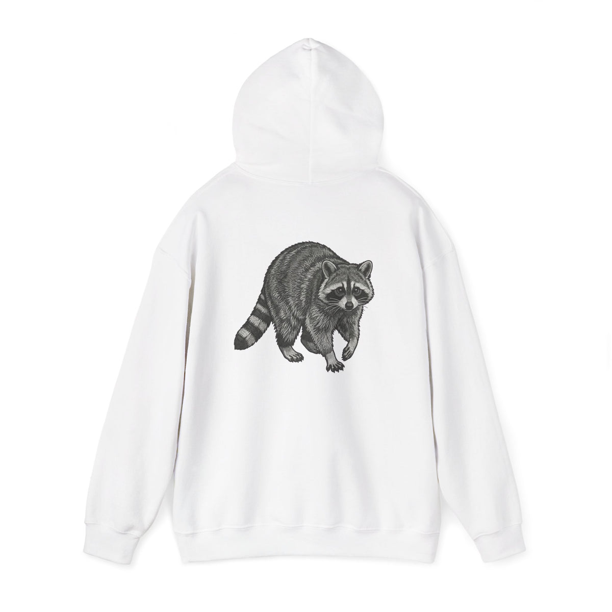 Raccoon graphic hoodie by Printify featuring a vintage wildlife illustration on a cozy hooded sweatshirt.