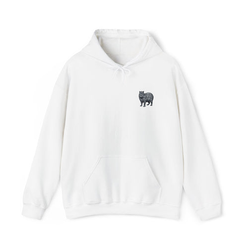 Capybara embroidered hoodie from Wyldelife Collection, featuring detailed wildlife embroidery on a comfortable hoodie by Printify.